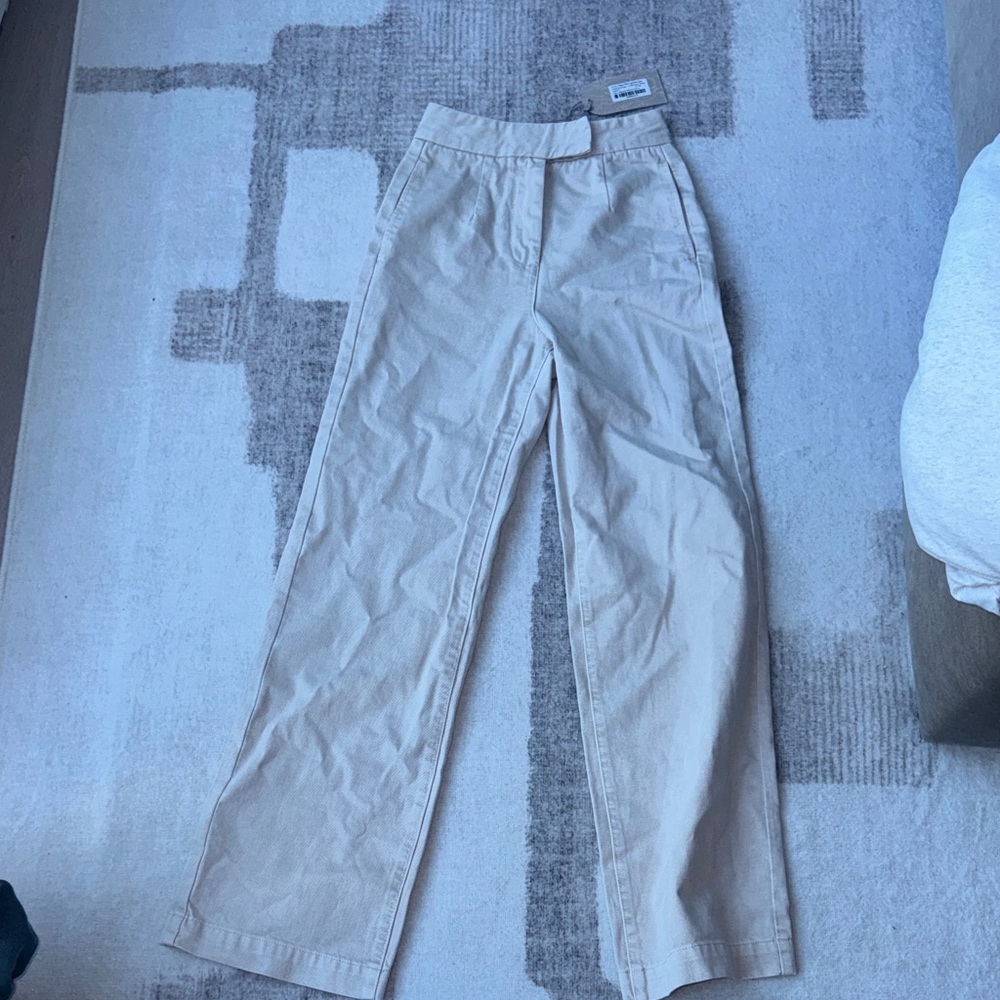 Meshki Cream High-Waisted Pants